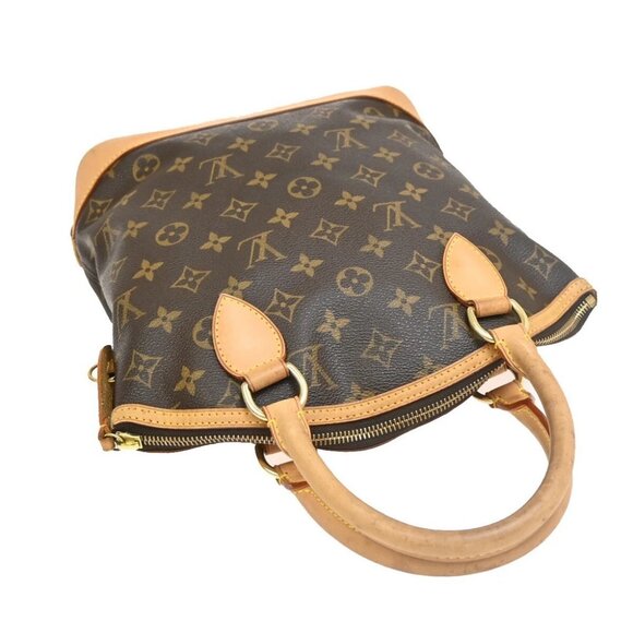 LOUIS VUITTON Logo Lockit Hand Bag Monogram Leather Brown France M40102 97FB861 - Picture 6 of 15